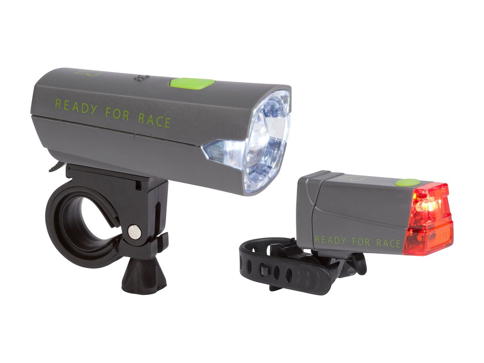 Cube RFR LED Beleuchtungsset Tour 12, matt grey´n´green - Bild 1