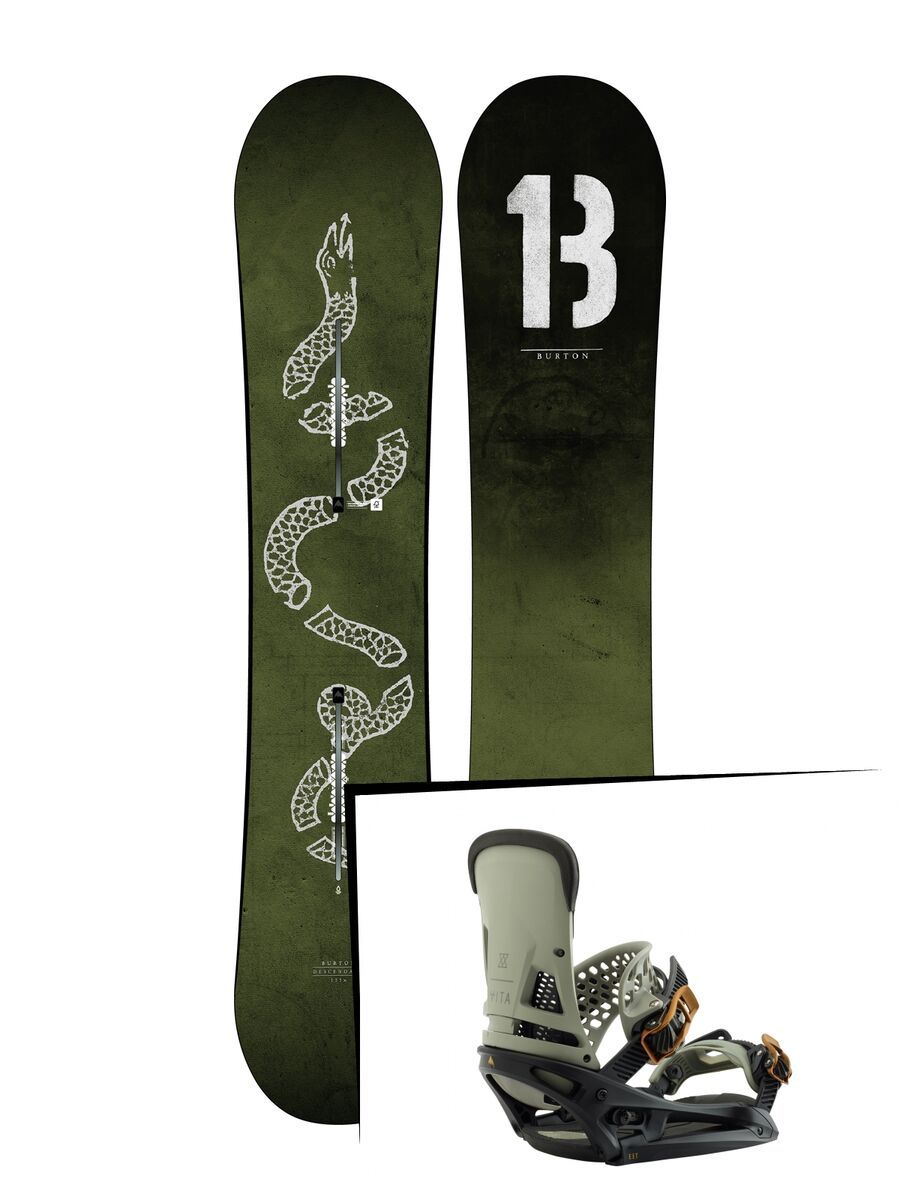 Set: Burton Descendant Wide 2019 + Burton Malavita EST black/gray - Bild 1