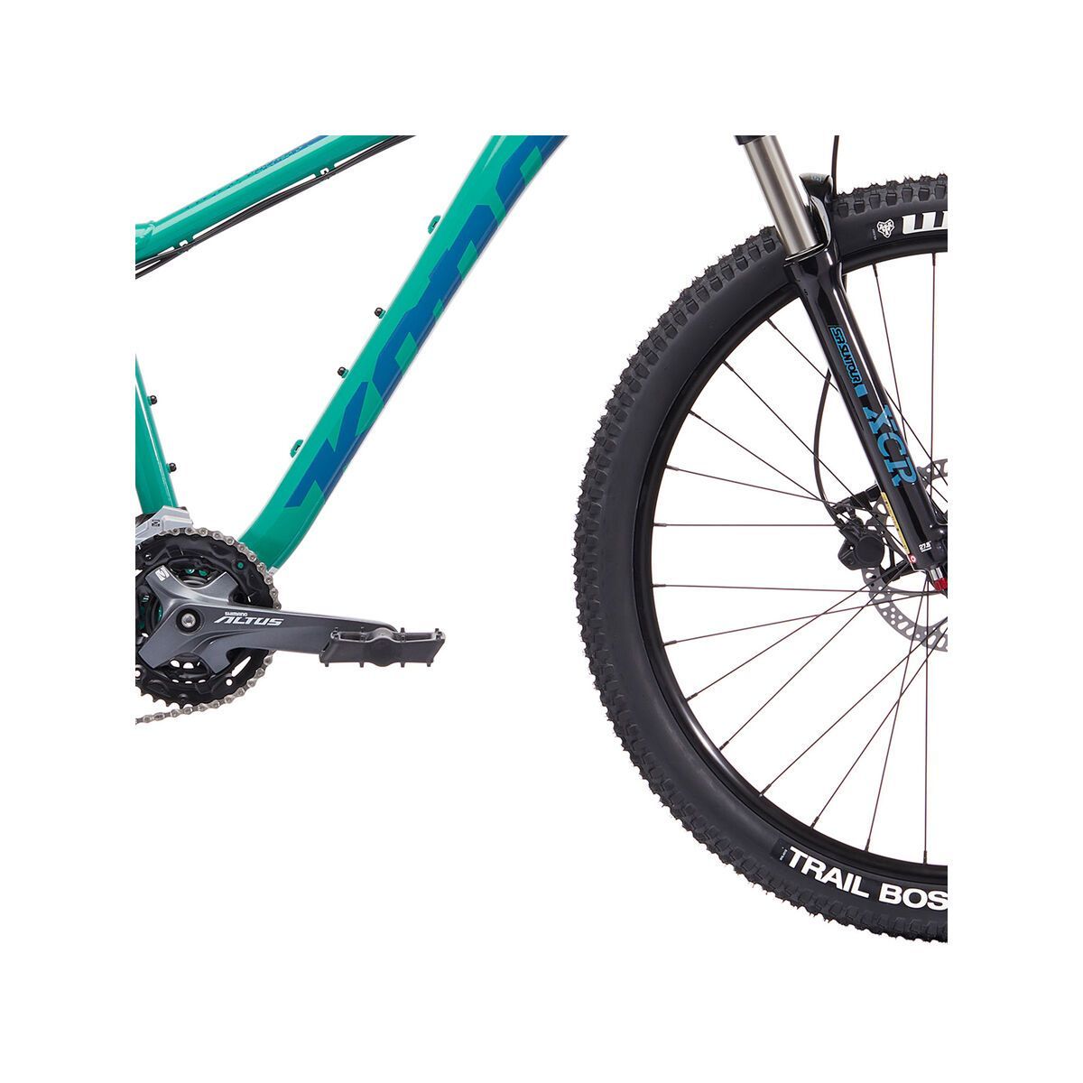 Kona Fire Mountain 27.5, gloss seafoam w/ blue, warm red, & cream decals - Bild 4