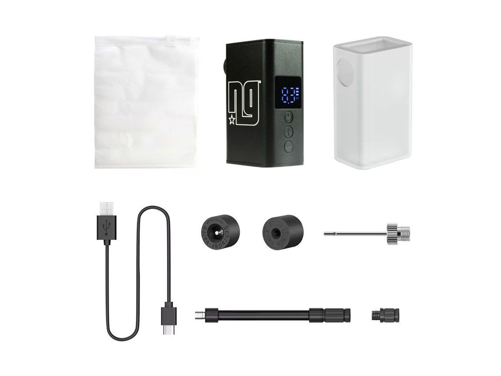 NG Sports Cawacawa elektrische Mini-Pumpe, black matte - Bild 6