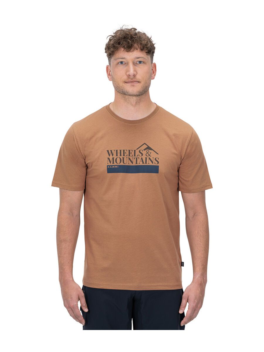 Cube Organic T-Shirt Wheels & Mountains, brown - Bild 2
