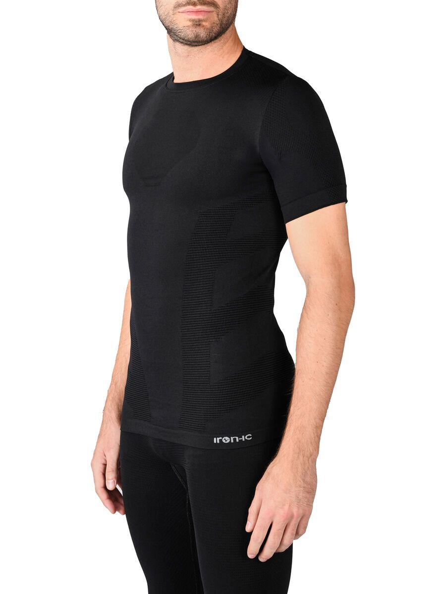 Iron-ic Techno Fleece Short-Sleeve T-Shirt Thermic - Man, black - Bild 6