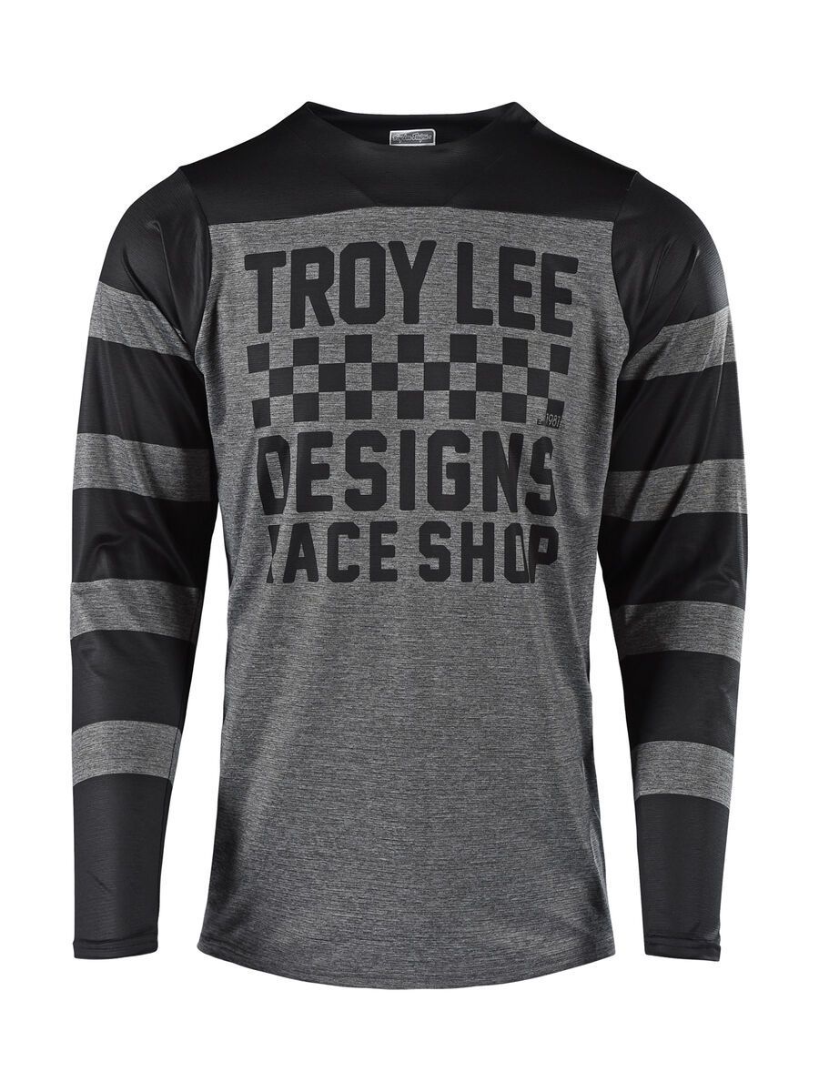 TroyLee Designs Skyline Checker L/S Jersey, heather gray/black - Bild 3