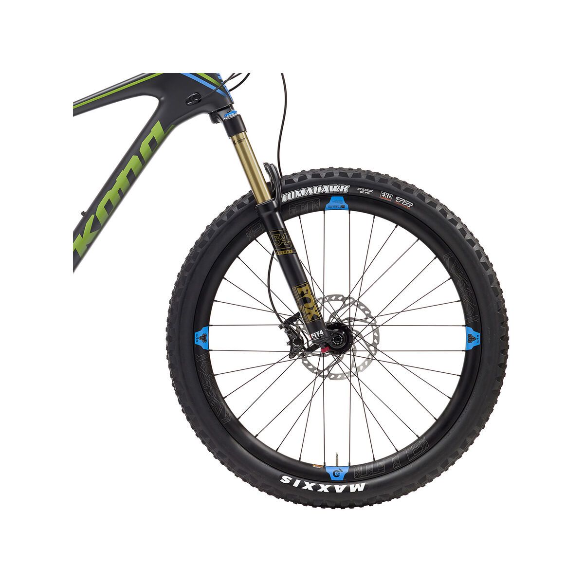 Kona Hei Hei Trail DL, matt carbon/lime/blue - Bild 2