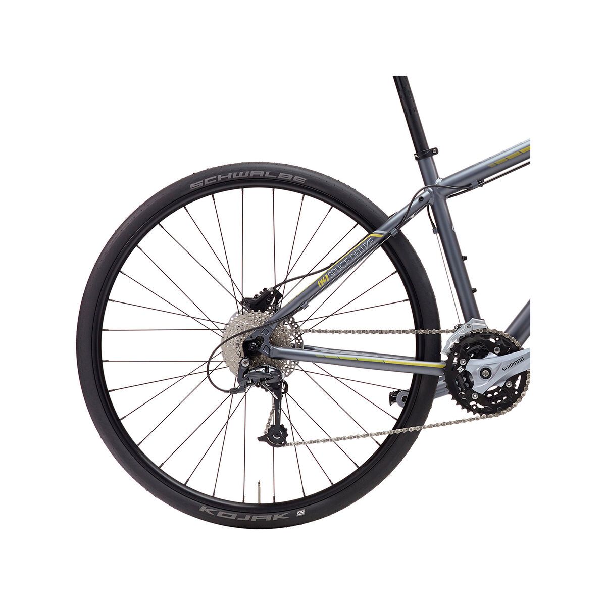 Kona Splice DL, matt charcoal/silver/mustard decals - Bild 4