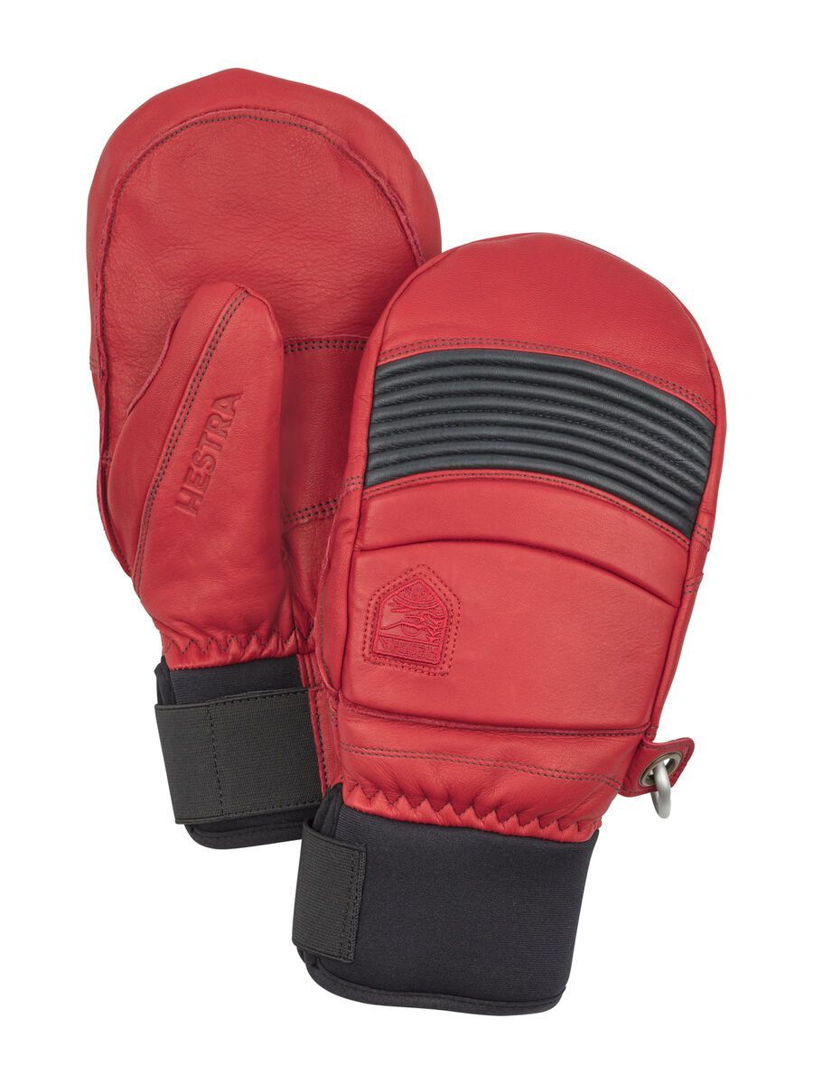 Hestra Leather Fall Line Mitt, rot/grau - Bild 1