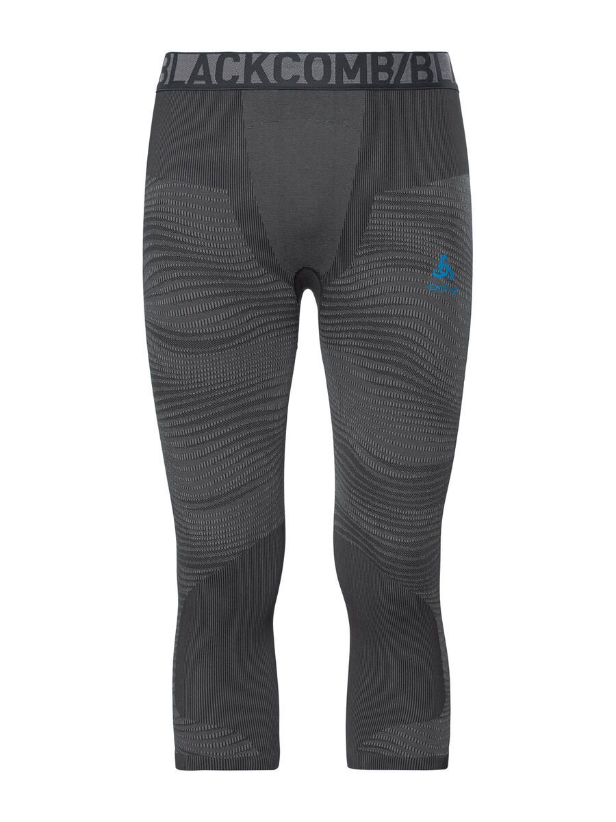 Odlo SUW Bottom Pant 3/4 Performance Blackcomb, black - odlo concrete grey - silver - Bild 1