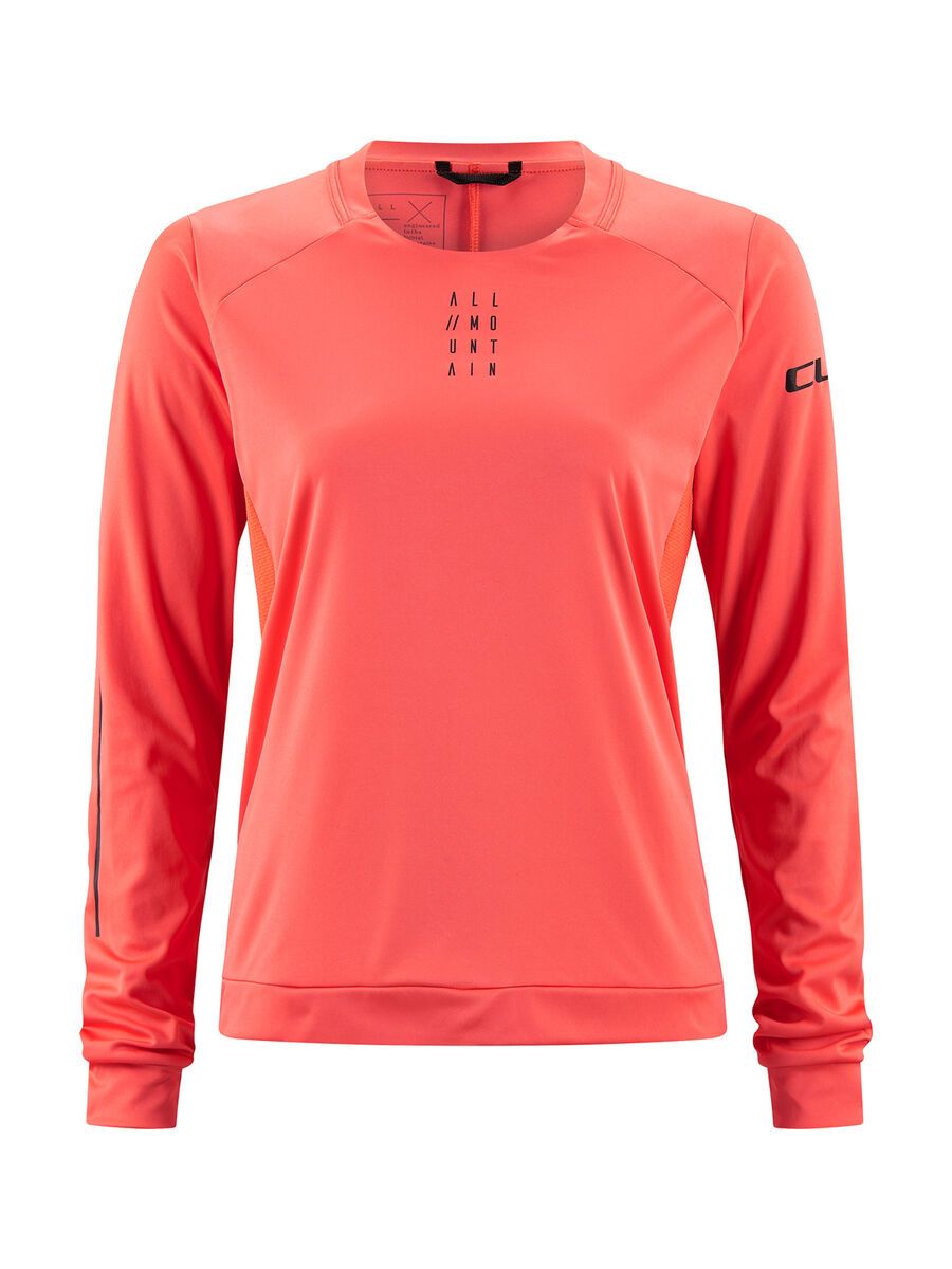 Cube WS AM Rundhalstrikot langarm, coral - Bild 1