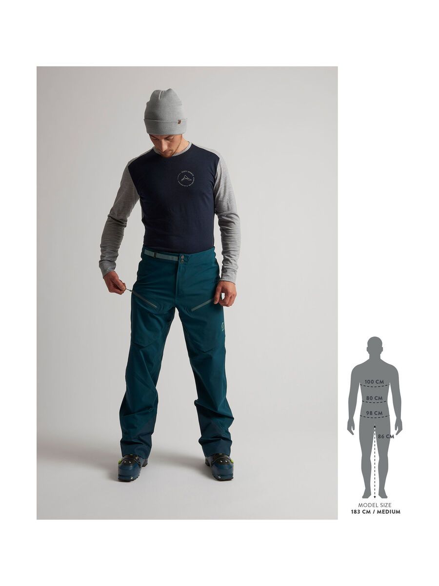 Scott Defined Merino L/SL Men's Shirt, dark blue/light grey melange - Bild 4