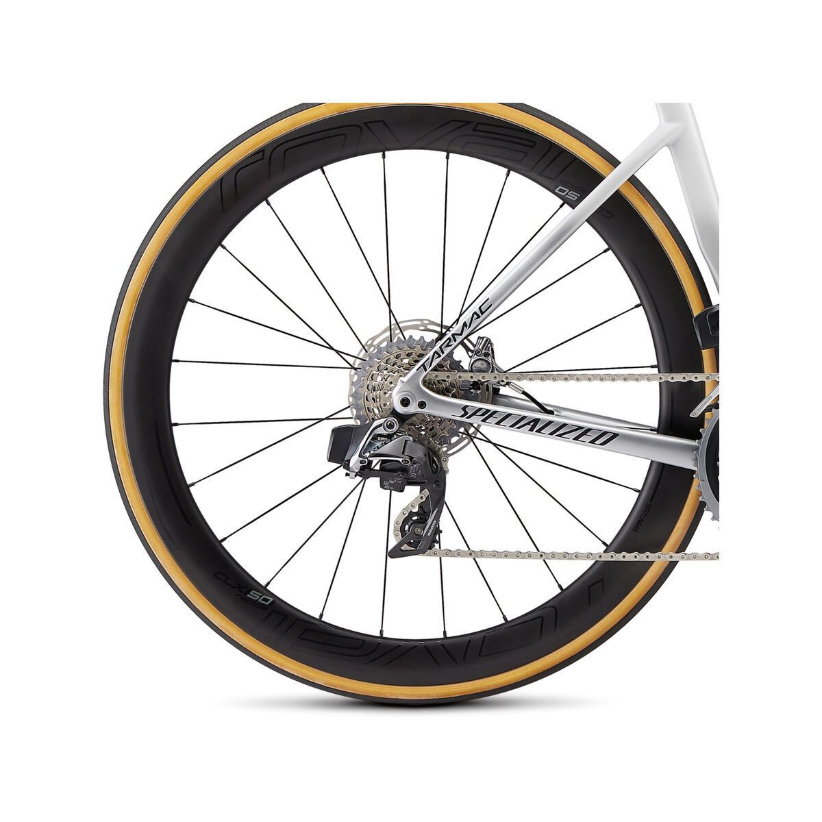 Specialized S-Works Tarmac Disc SRAM eTap, gloss metallic white silver/lite silver fade - Bild 6