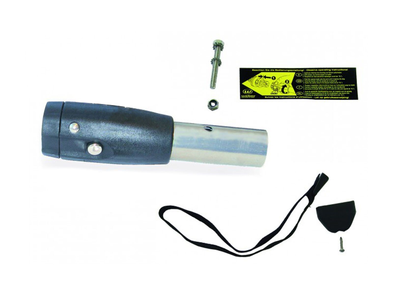 Weber E-Kupplung + Deichselanschluss Runddeichsel o. Schloss - Bild 2