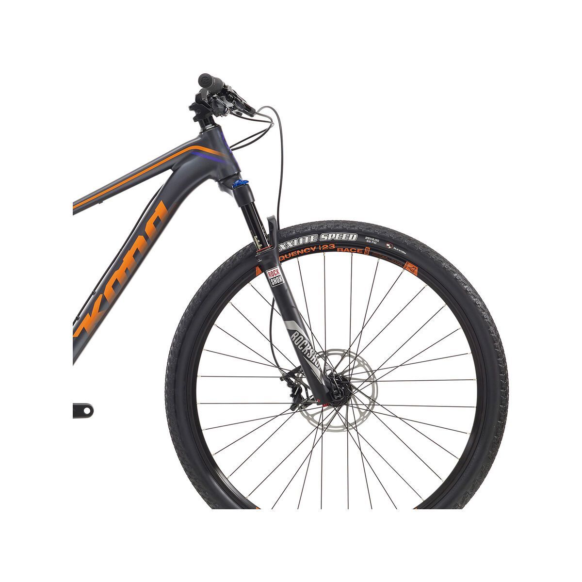 Kona Hei Hei DL Race, matt charcoal w/ team orange & purple decals - Bild 5