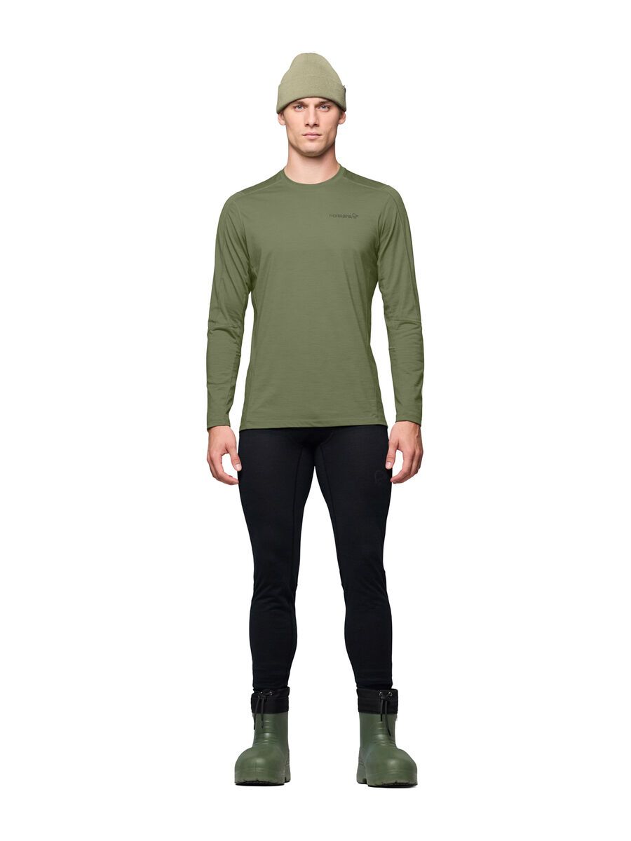 Norrona falketind equaliserUll Long Sleeve M's, deep lichen green - Bild 4
