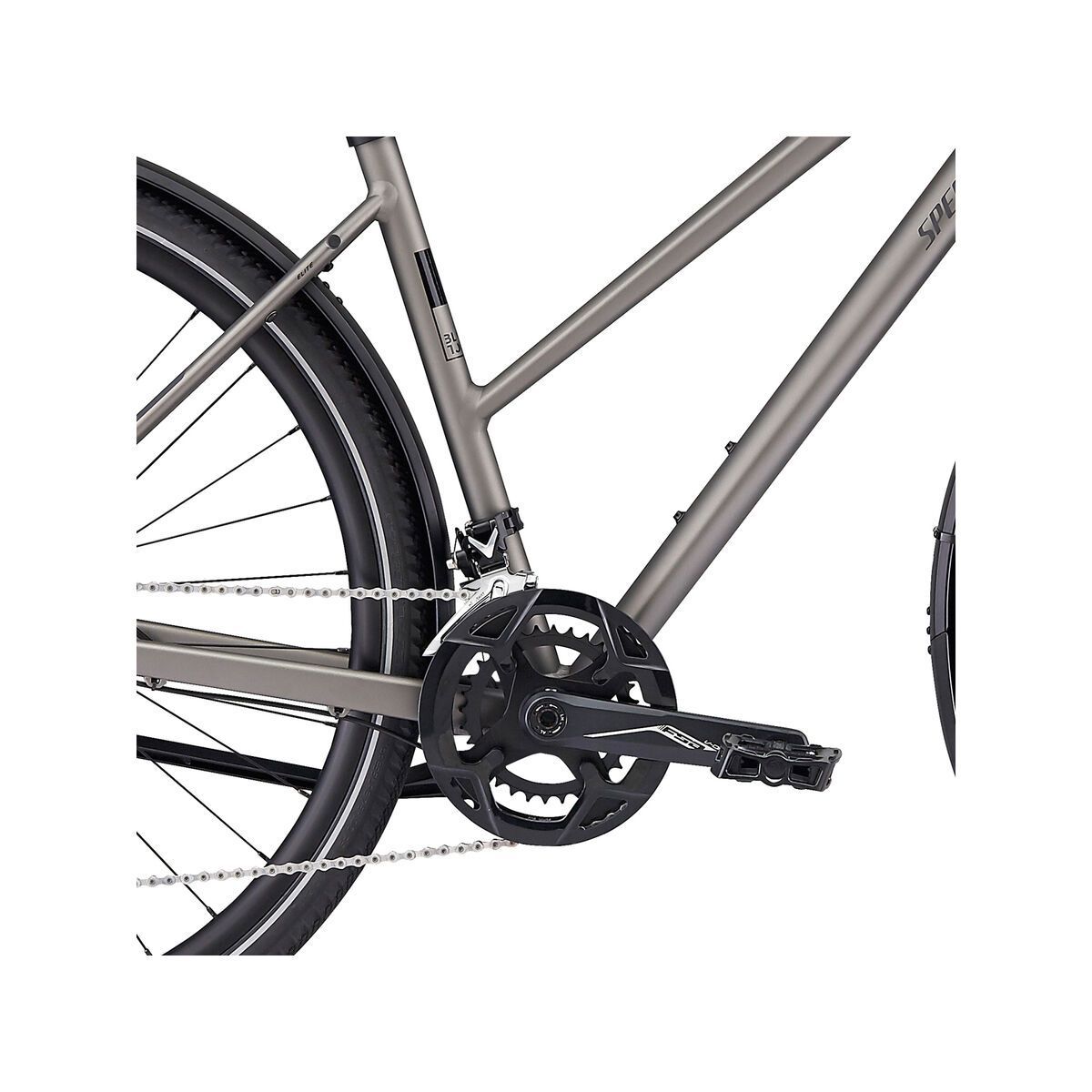 Specialized Crosstrail Elite Step-Through EQ - Black Top Collection, satin brushed - Bild 5