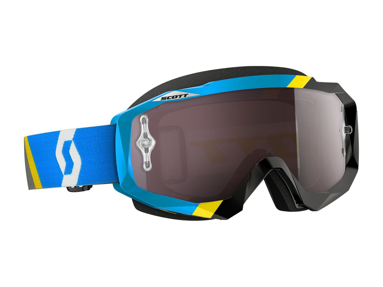 Scott Hustle MX, asymmetric blue/black silver chrome works - Bild 1