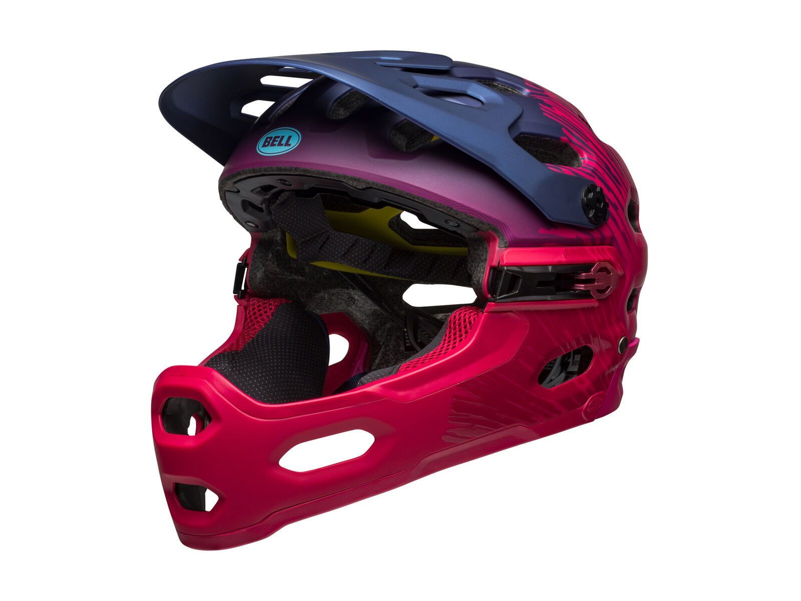 Bell Super 3R Joy Ride MIPS, matte/gloss navy/cherry fibers - Bild 1