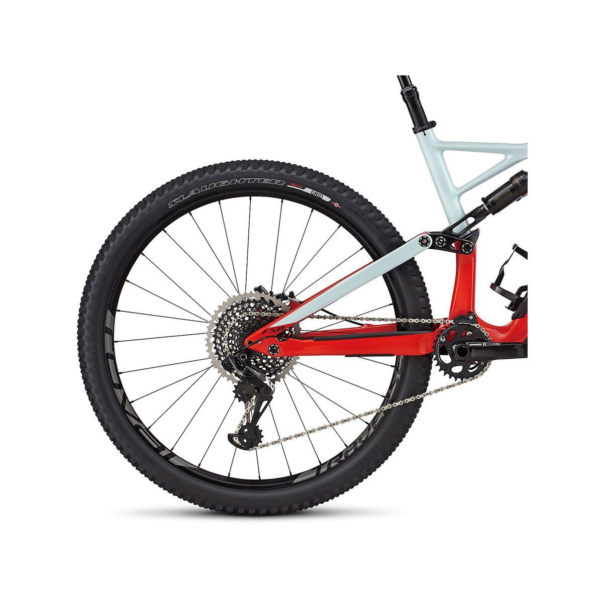 Specialized Enduro FSR Pro Carbon 29/6Fattie, gloss rocket red/baby blue/black - Bild 4