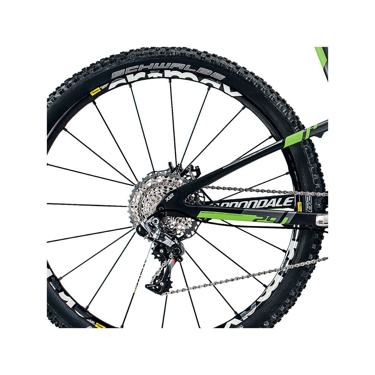 Cannondale Trigger 29 Carbon Team, jet black with charcoal gray, magnesium white and berserker green accents, matte - Bild 4