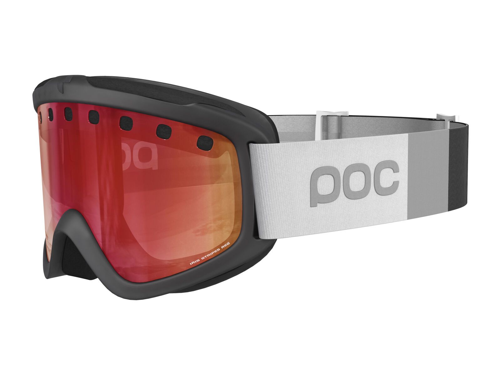POC Iris Stripes, uranium black/Lens: persimmon red mirror - Bild 1