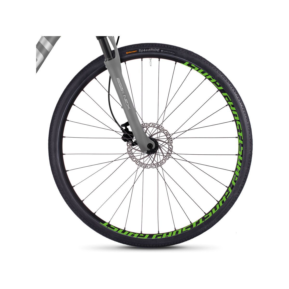 Ghost Square Cross 2.8 W AL, urban gray/palladium silver/neon green - Bild 2