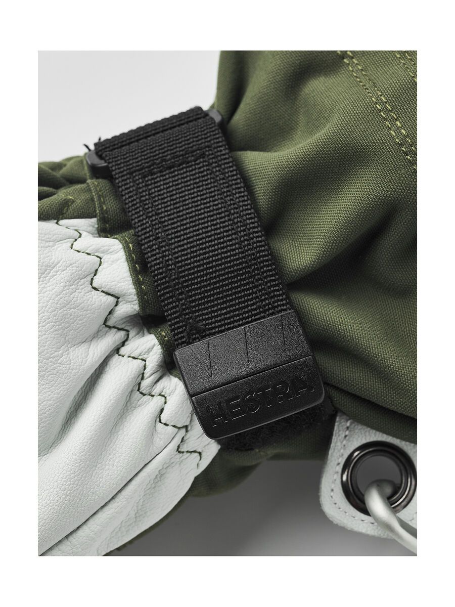 Hestra Army Leather Heli Ski 5 Finger, olive - Bild 6