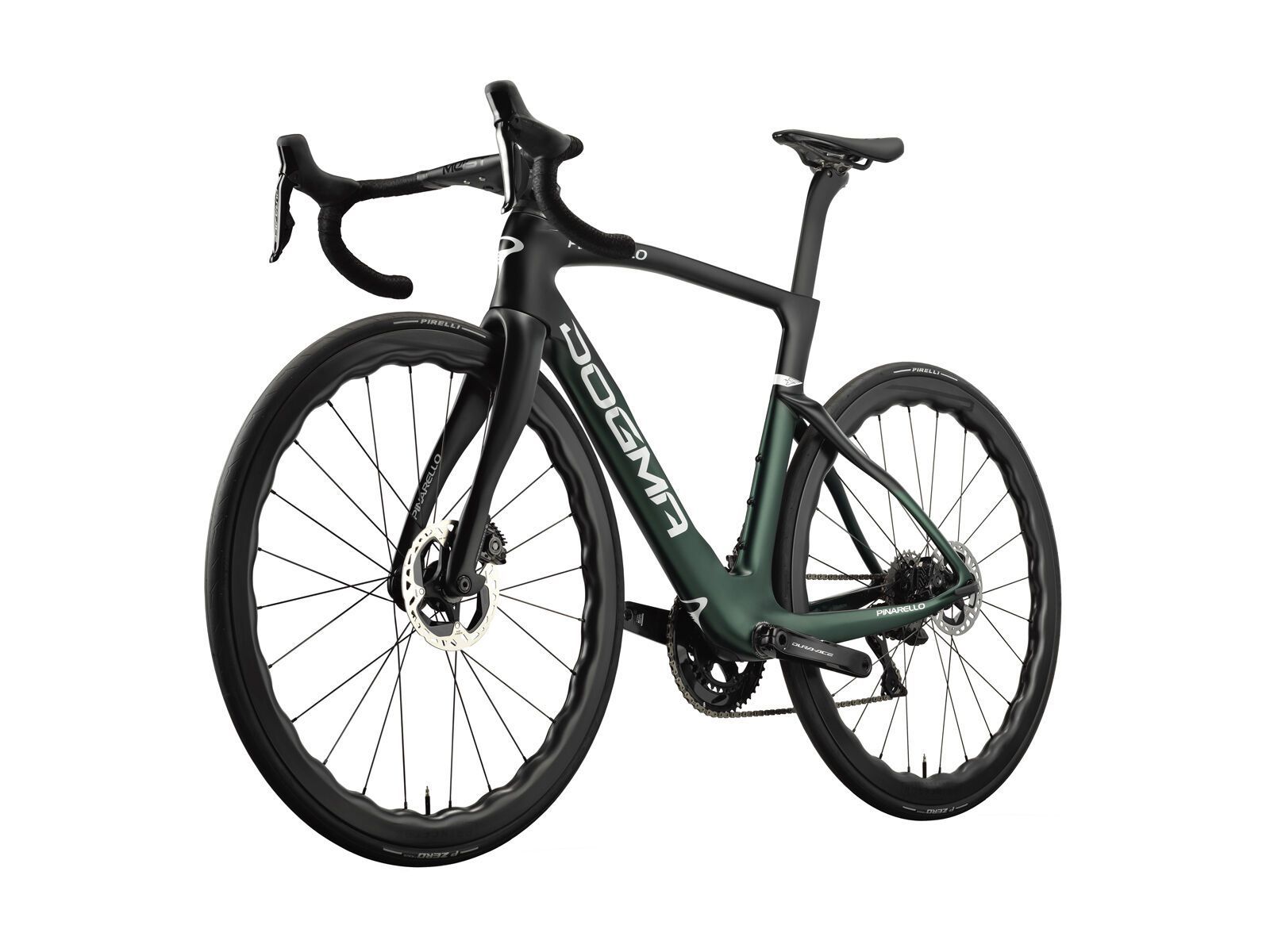 Pinarello Dogma F Dura Ace Di2 2x12 DB / Vision Metron 45 SL DB SH11, racing green - Bild 2