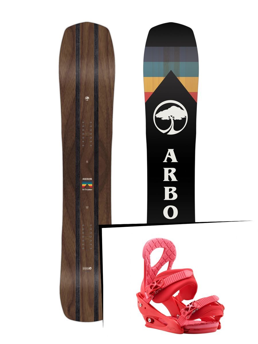 Set: Arbor A-Frame 2019 + Burton Stiletto coral - Bild 1
