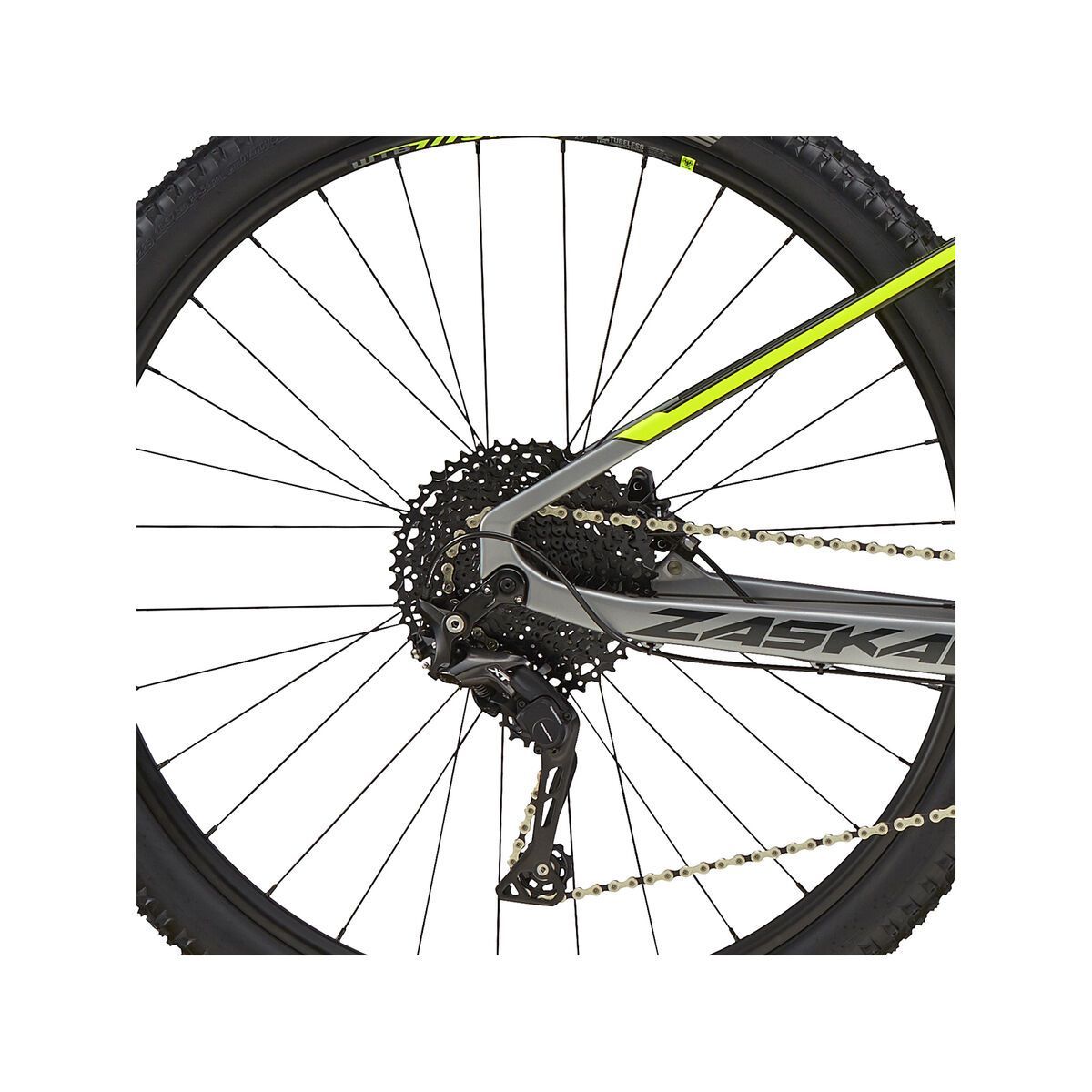 GT Zaskar Carbon Comp, gloss gun metal w/ silver & neon yellow - Bild 5