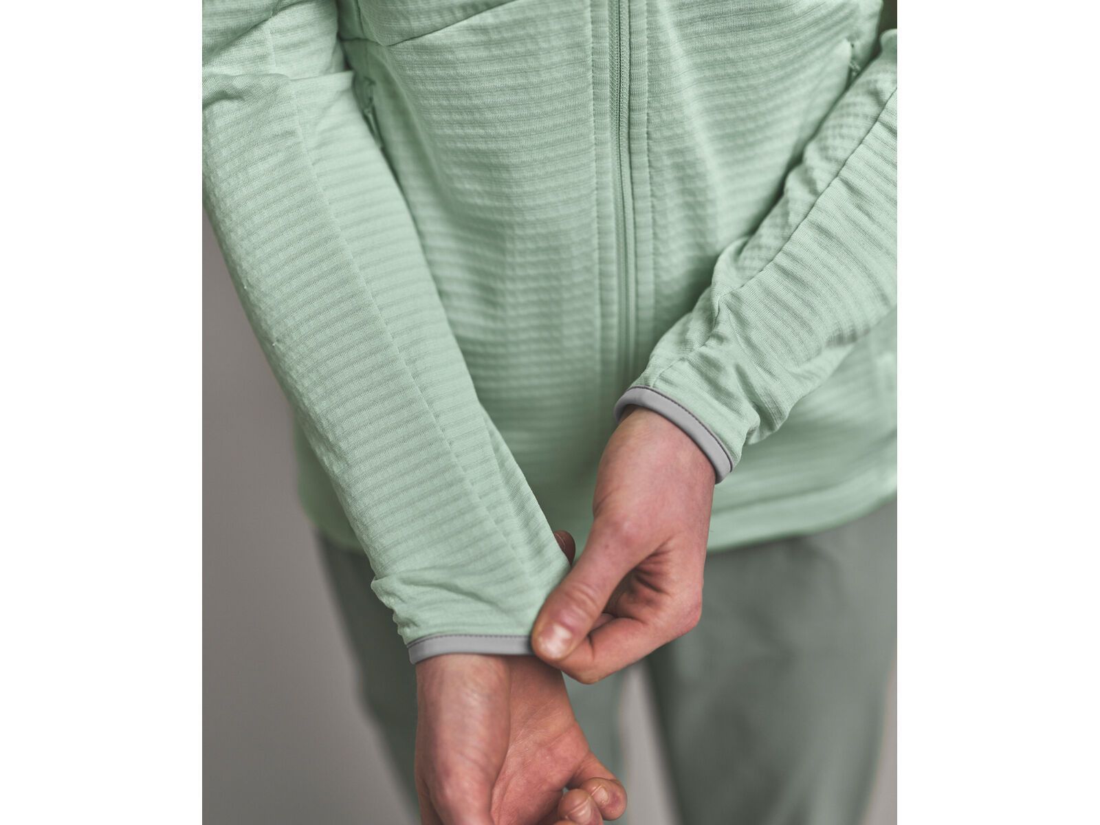 Ortovox Merino Fleece Light Grid Hoody W, green acid - Bild 8