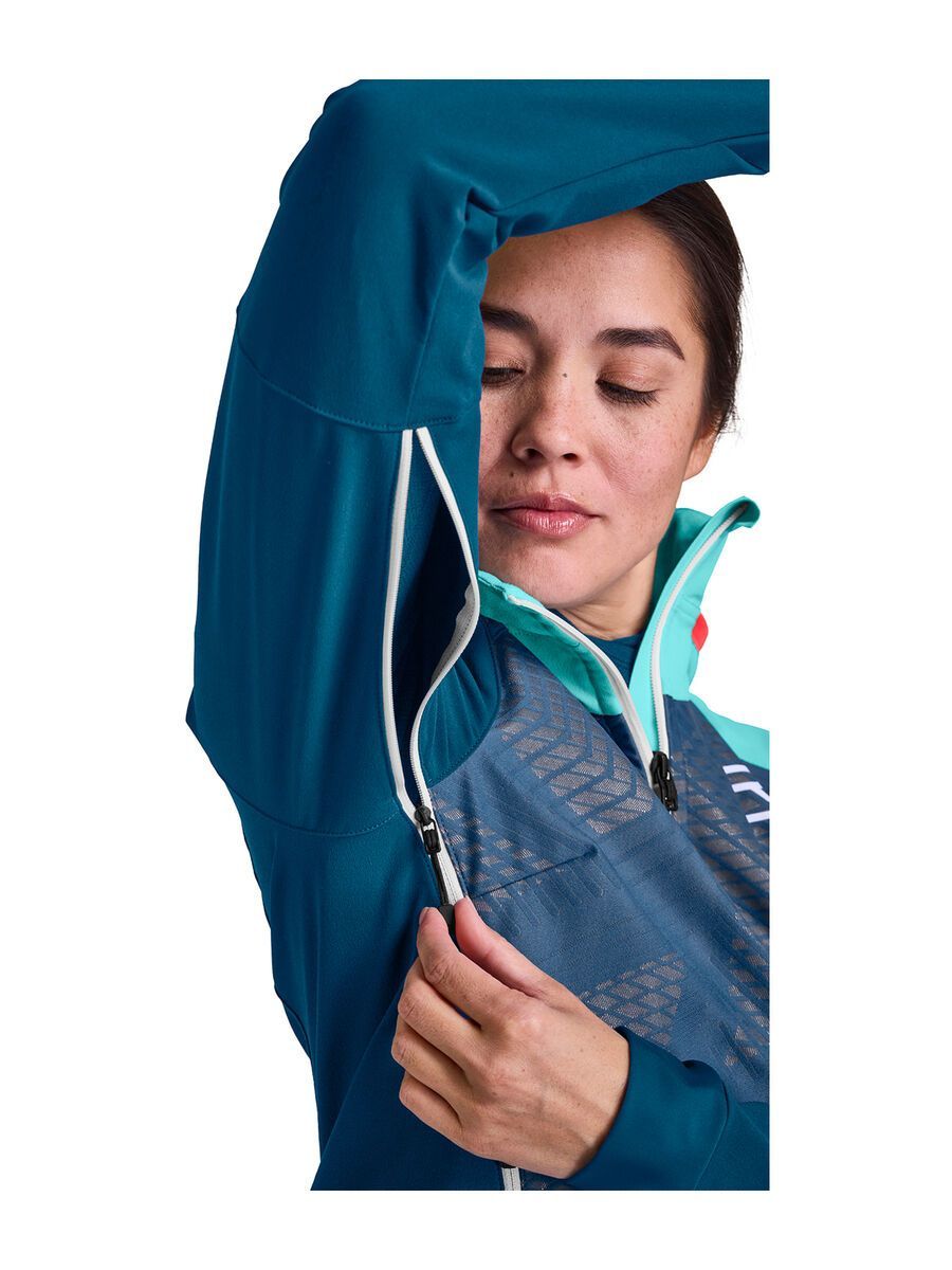 Ortovox Merino Naturtec Light Col Becchei Jacket W, petrol blue - Bild 4