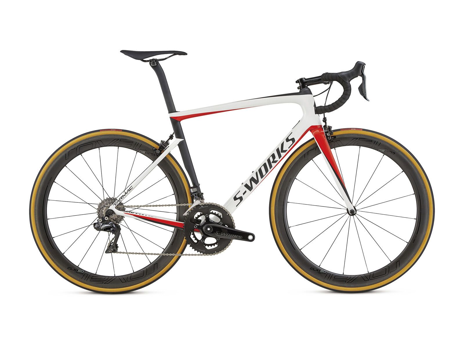 Specialized S-Works Tarmac, light white/rocket red/satin black - Bild 1
