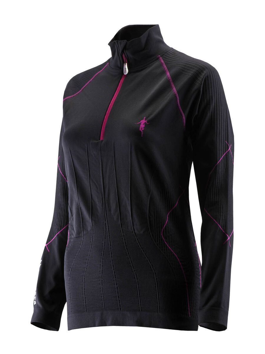 thoni mara Pullover 1/4 RV, schwarz/amarena - Bild 1