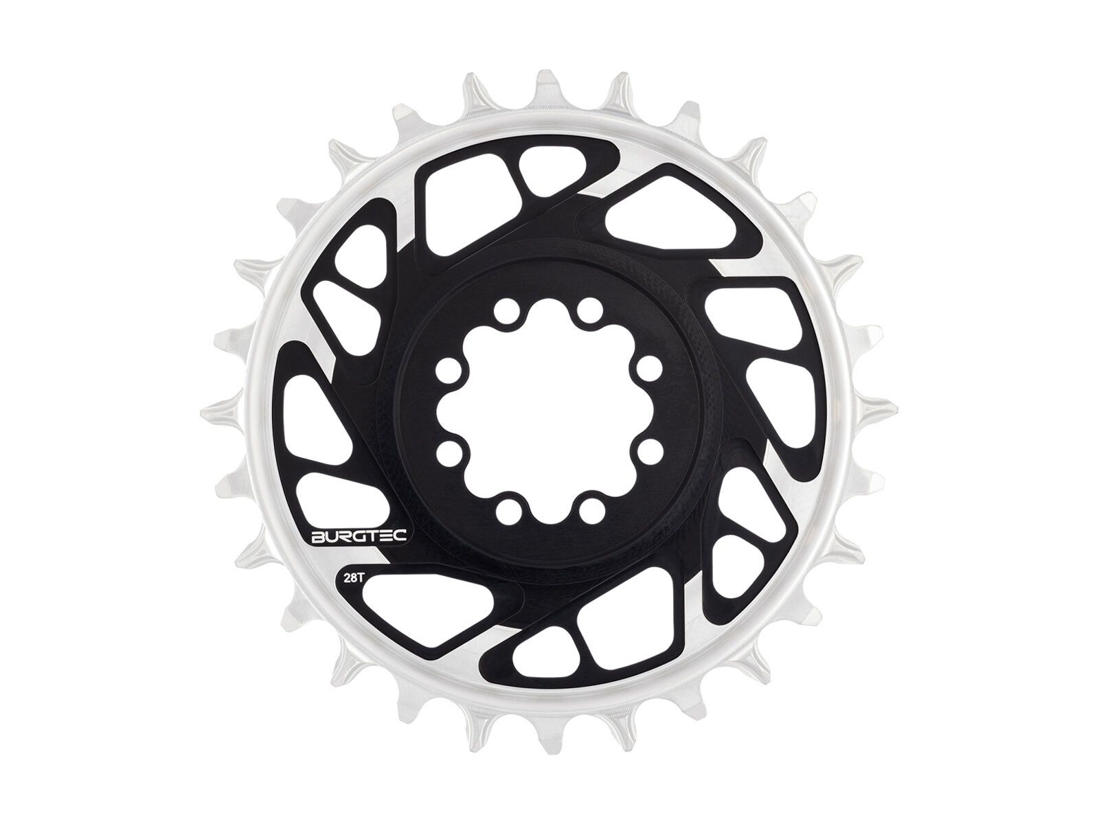Burgtec 3 mm Offset Thick Thin Chainring SRAM 8-Bolt, black - Bild 1