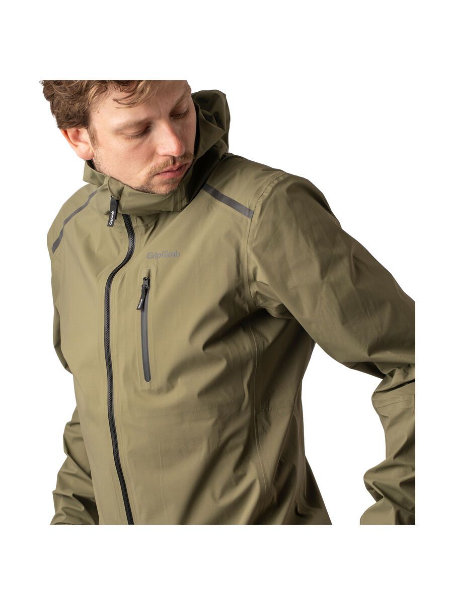 GripGrab EXPLR Waterproof Lightweight Jacket, olive green - Bild 4