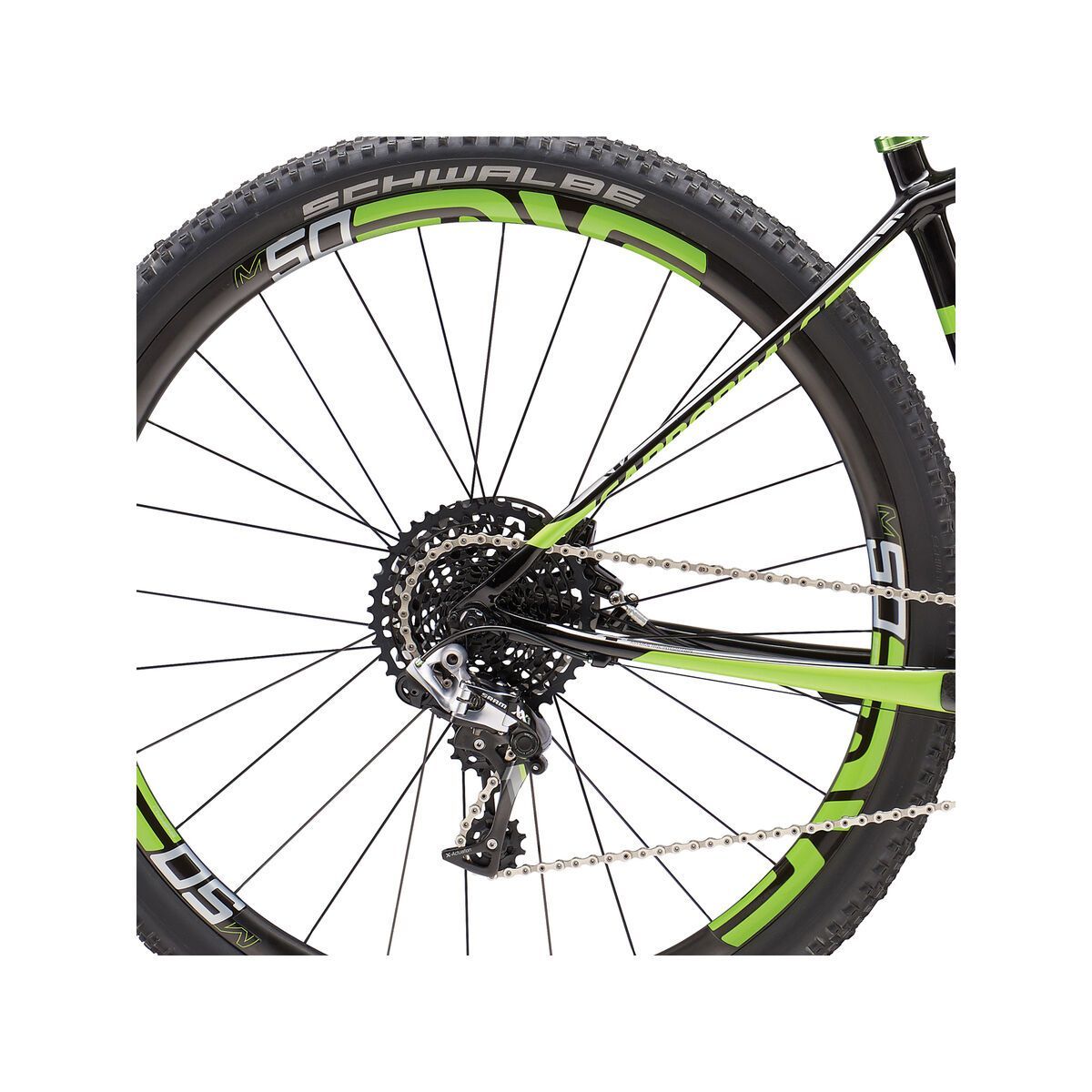 Cannondale F-SI Hi-Mod Team 27.5, jet black w/ berzerker green, silver, gloss - Bild 5