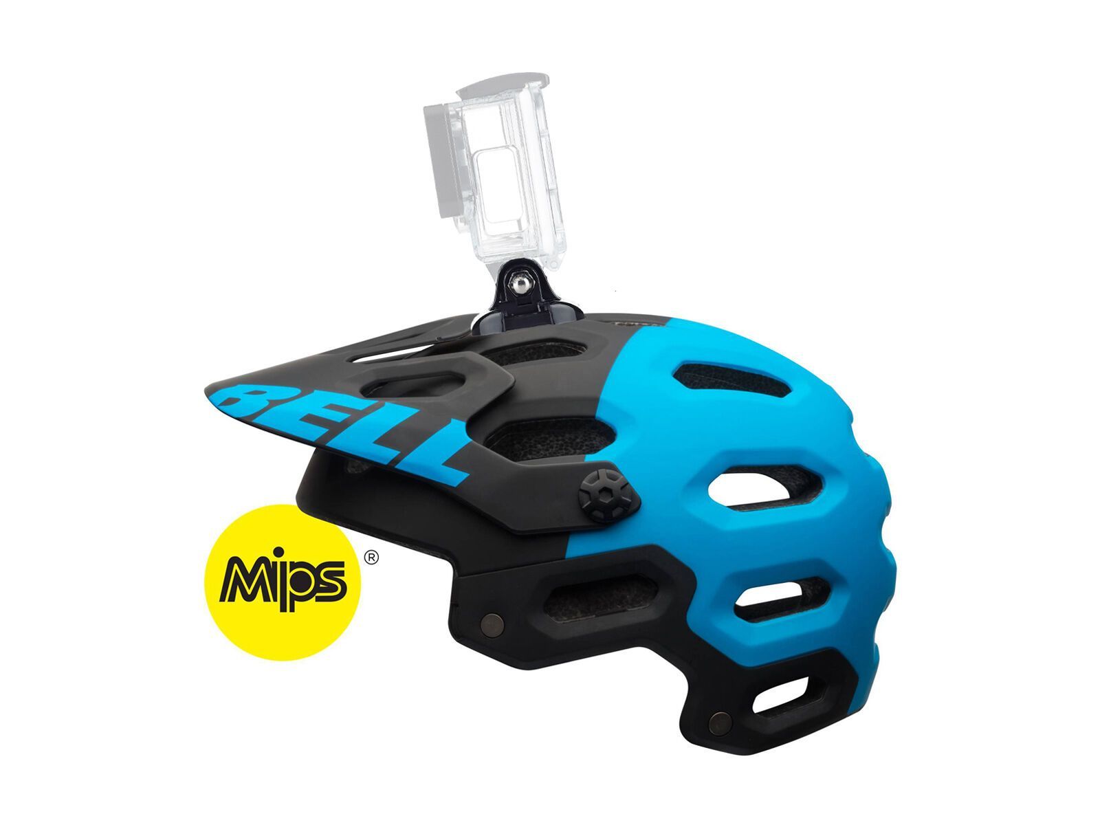 Bell Super 2 MIPS, matte black/blue aggression - Bild 2