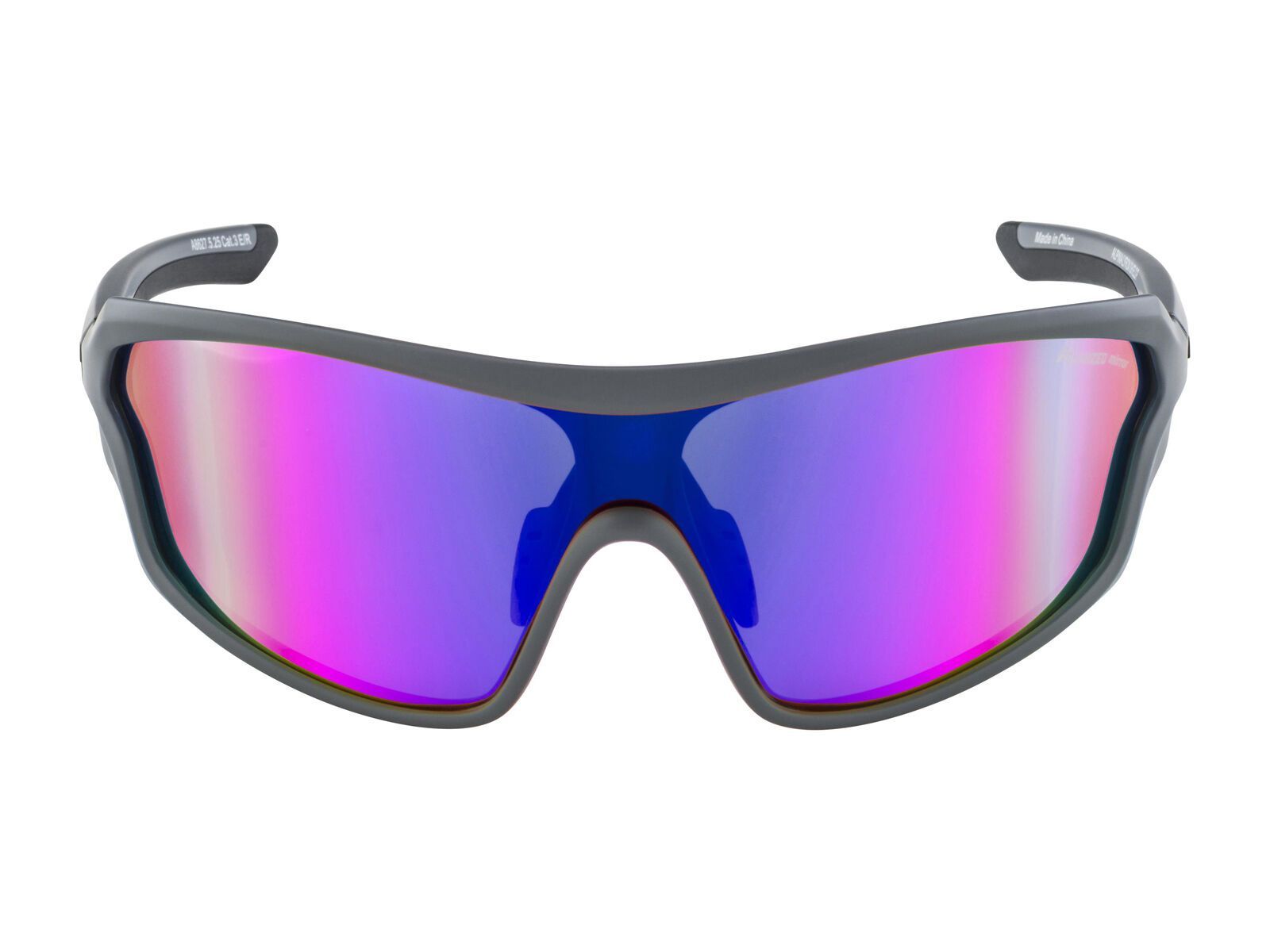 Alpina Lyron Shield P, grey matt-black/Lens: ceramic mirror purple - Bild 3