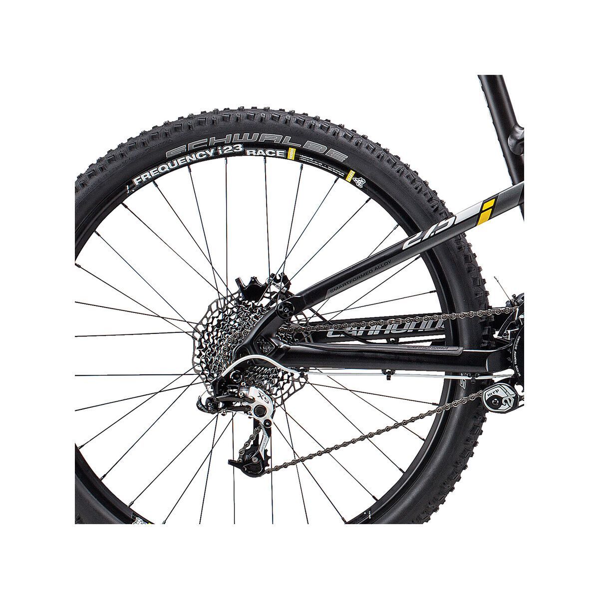 Cannondale Jekyll 27.5 3, jet black with chorcoal gray, fine silver, cdale yellow, matte - Bild 4
