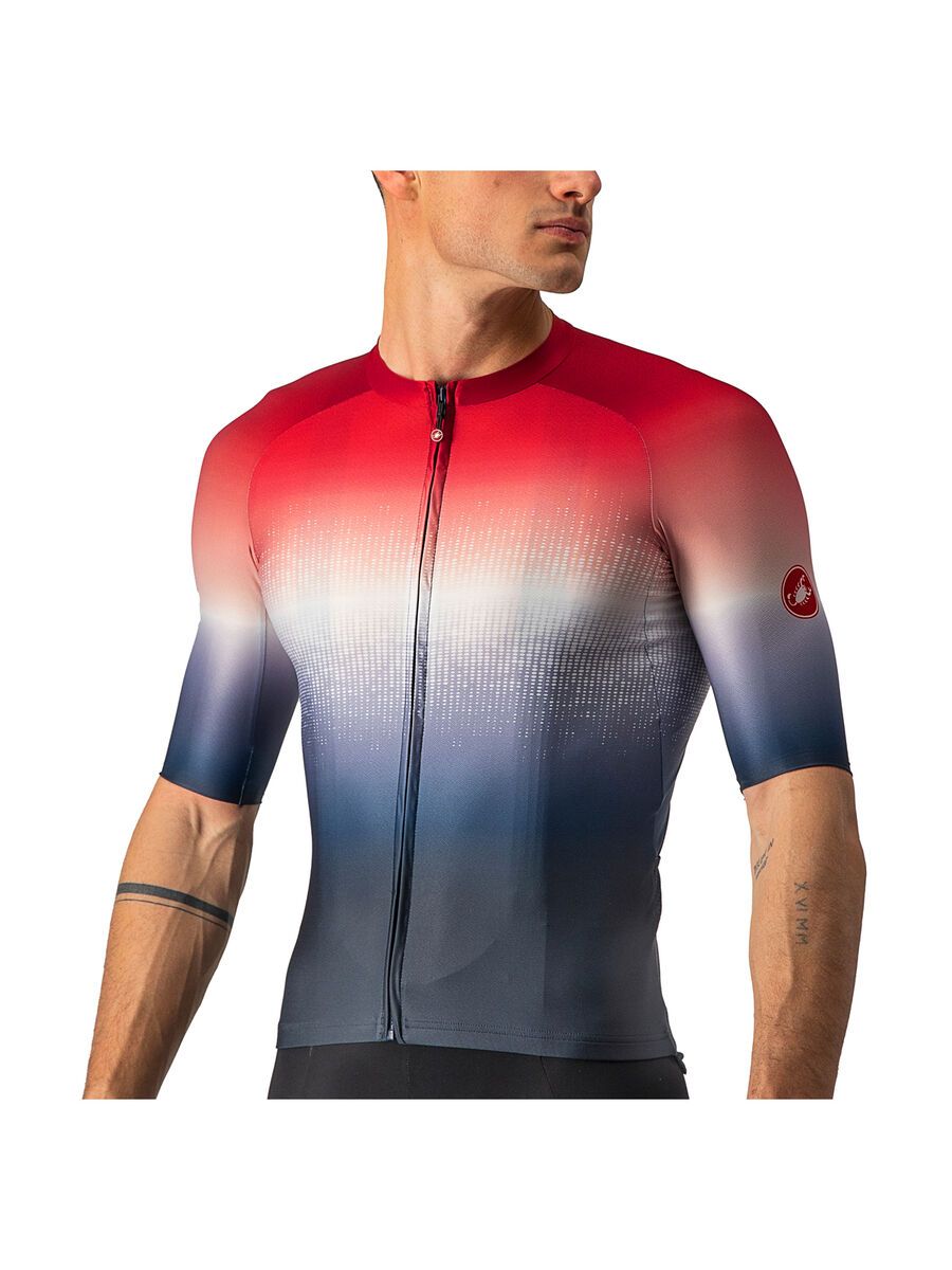 Castelli Aero Race 6.0 Jersey, savile blue/pro red - Bild 4