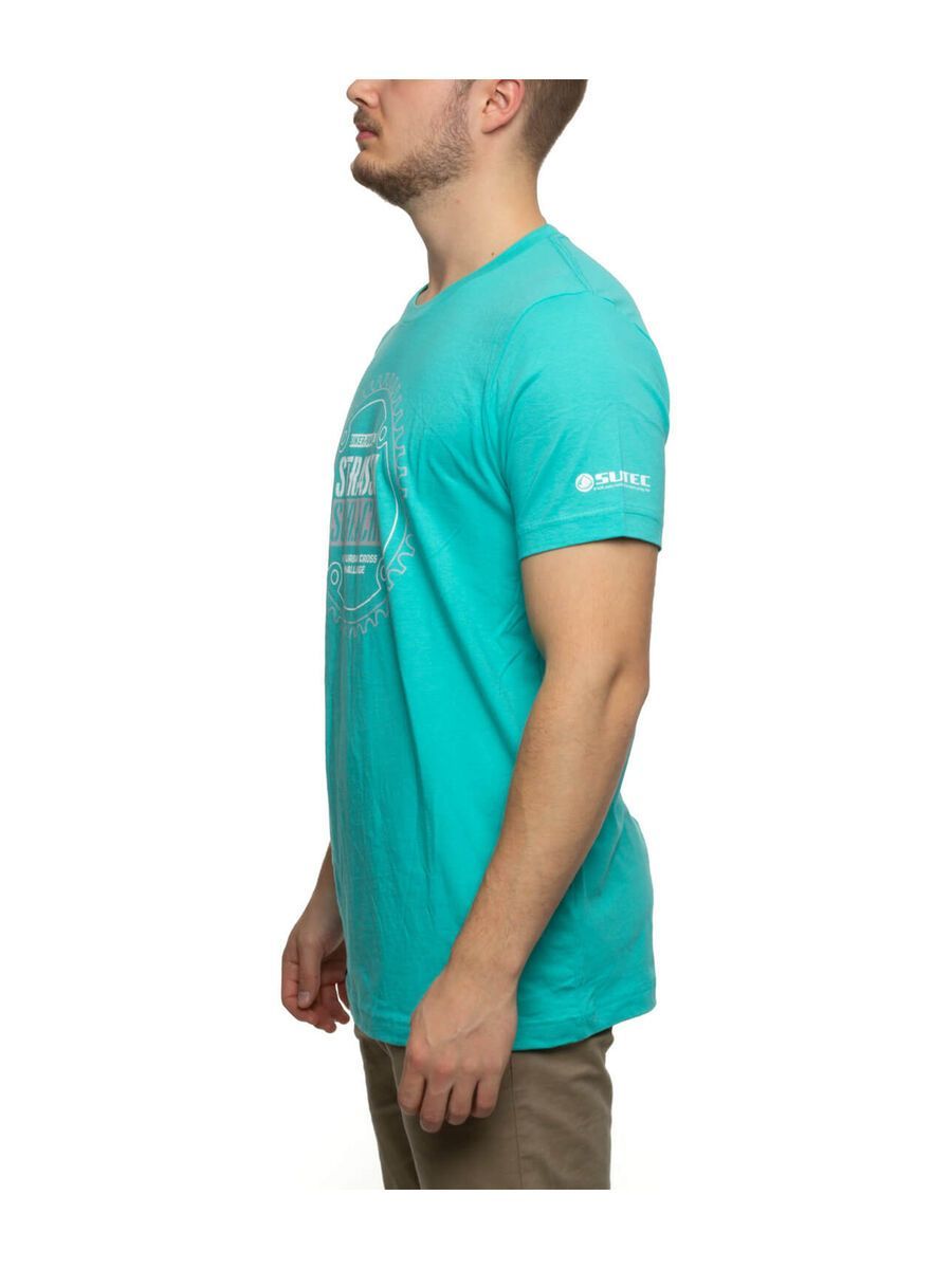 BIKER-BOARDER Strassenschlacht T-Shirt Zahnrad Unisex, türkis - Bild 2