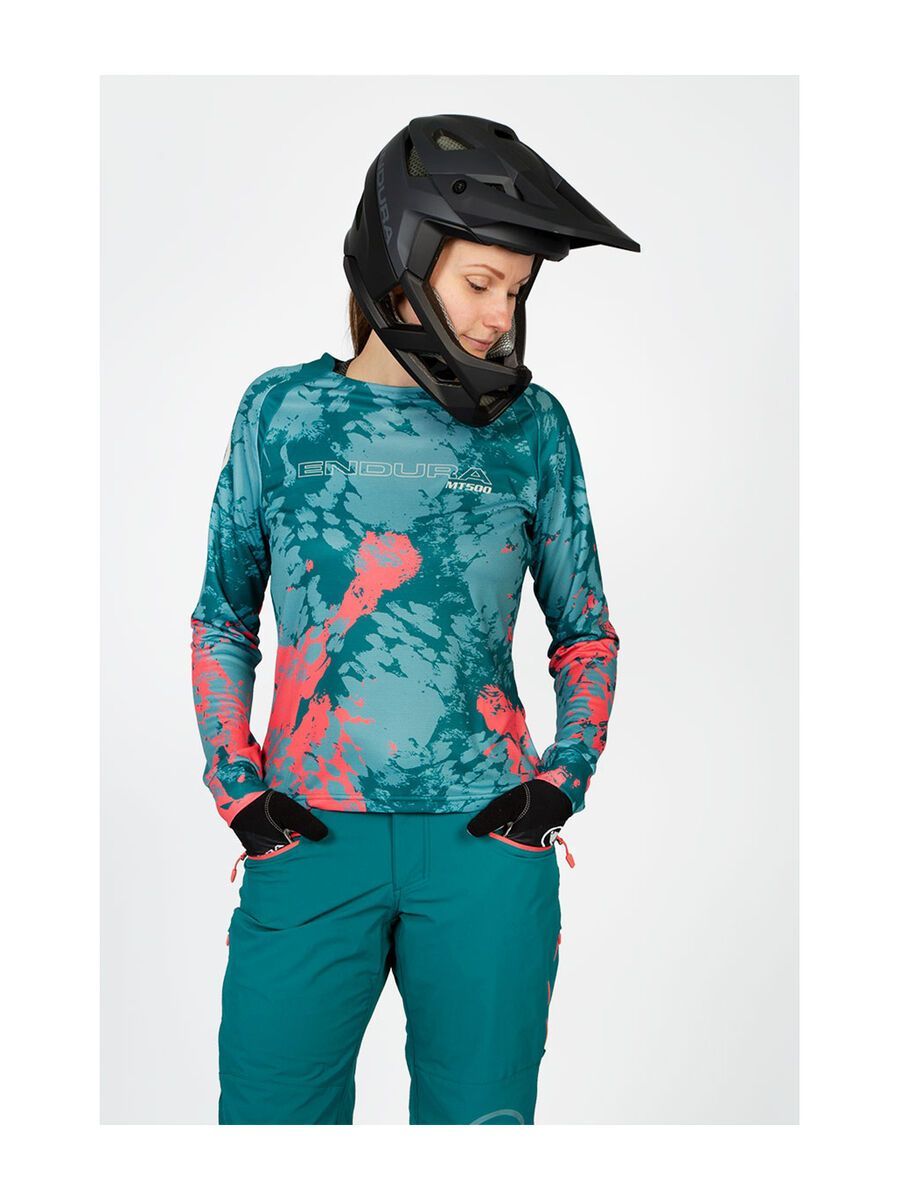Endura Women's MT500 Animo L/S Jersey, spruce green - Bild 3