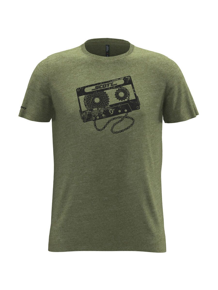Scott 20 Graphic Dye S/Sl Tee, green moss melange - Bild 1