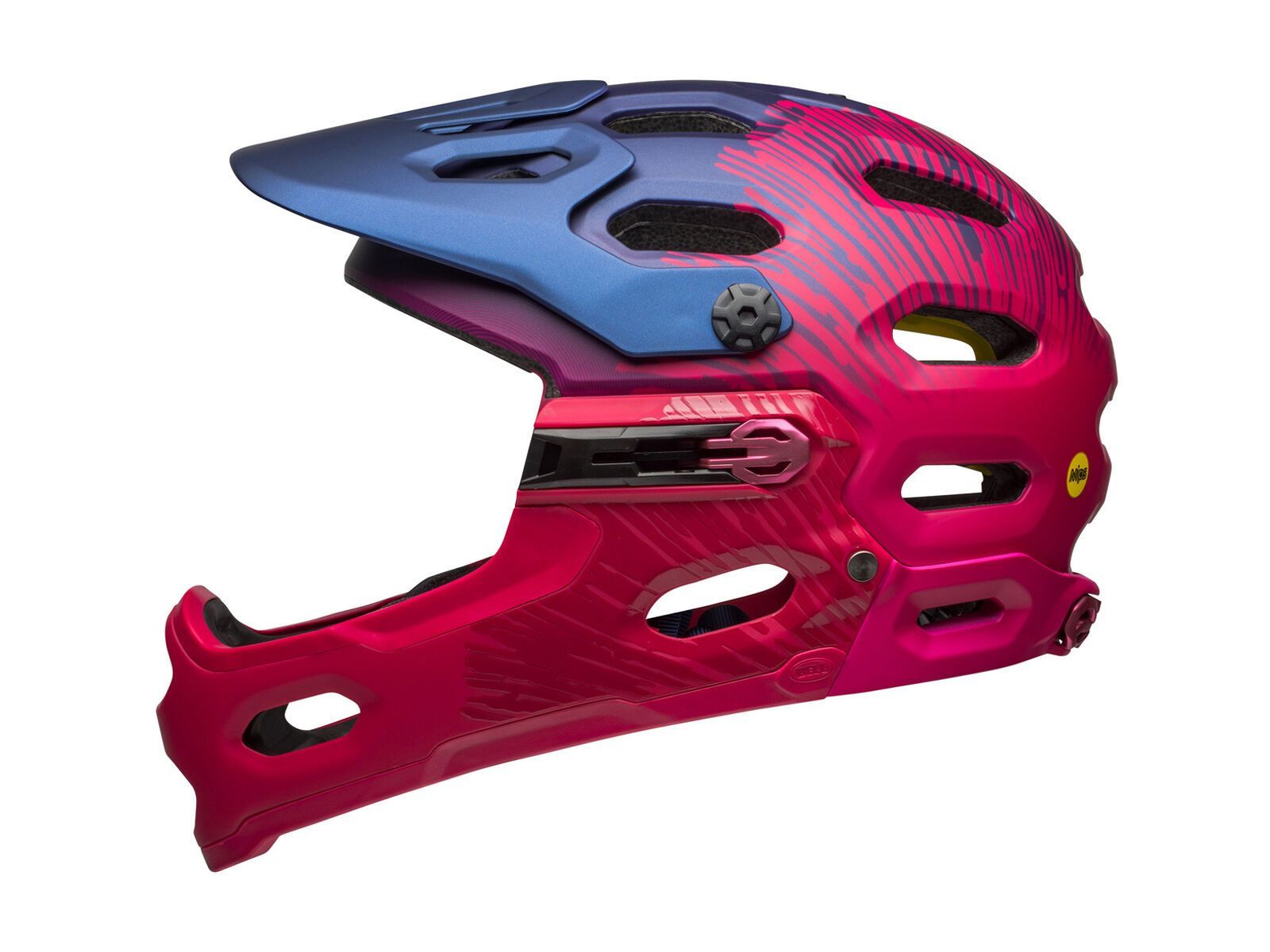 Bell Super 3R Joy Ride MIPS, matte/gloss navy/cherry fibers - Bild 2