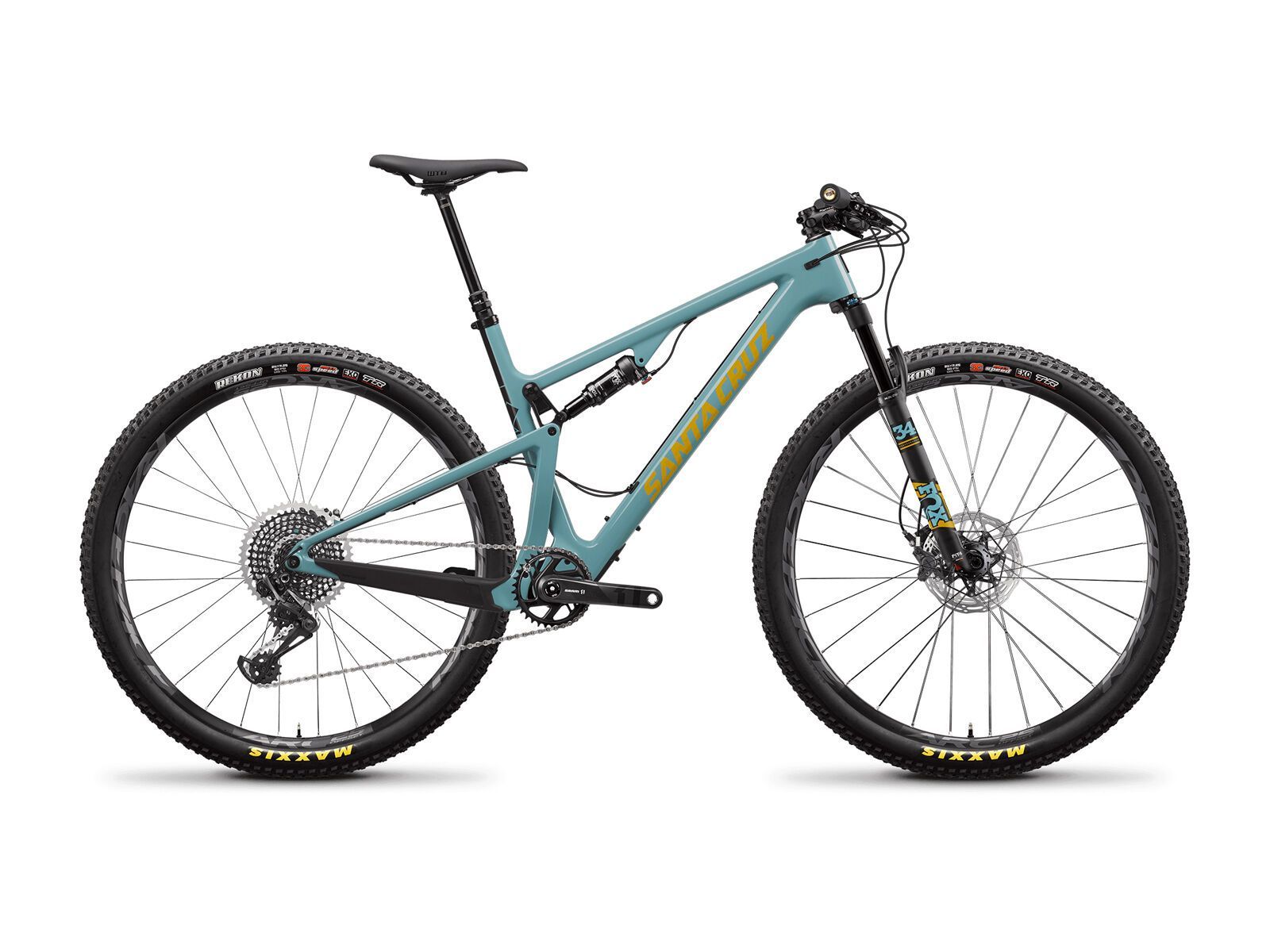 Santa Cruz Blur CC X01 TR, gloss aqua and yellow - Bild 1