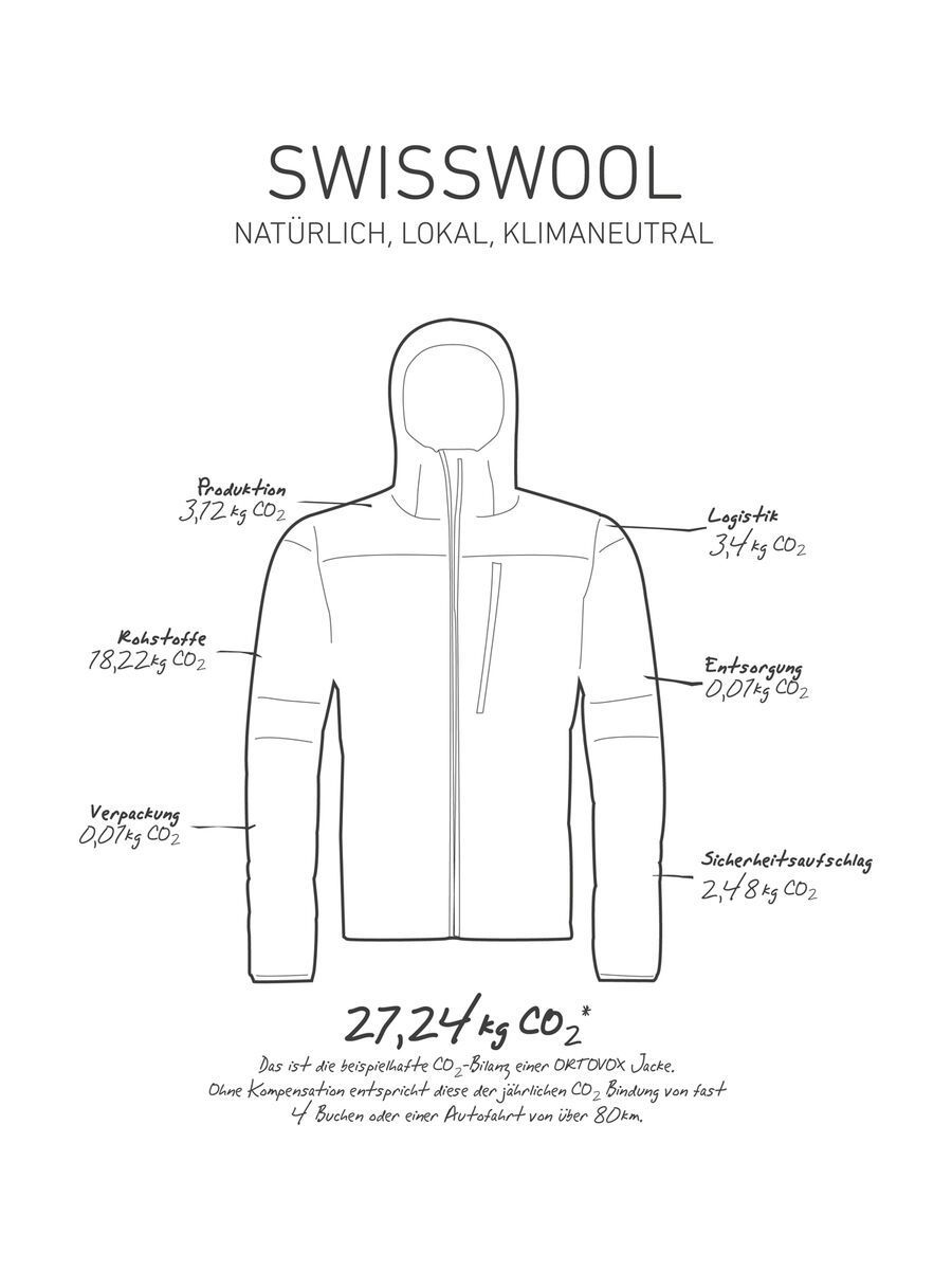 Ortovox Swisswool Black Zinal Jacket M, clay orange - Bild 3