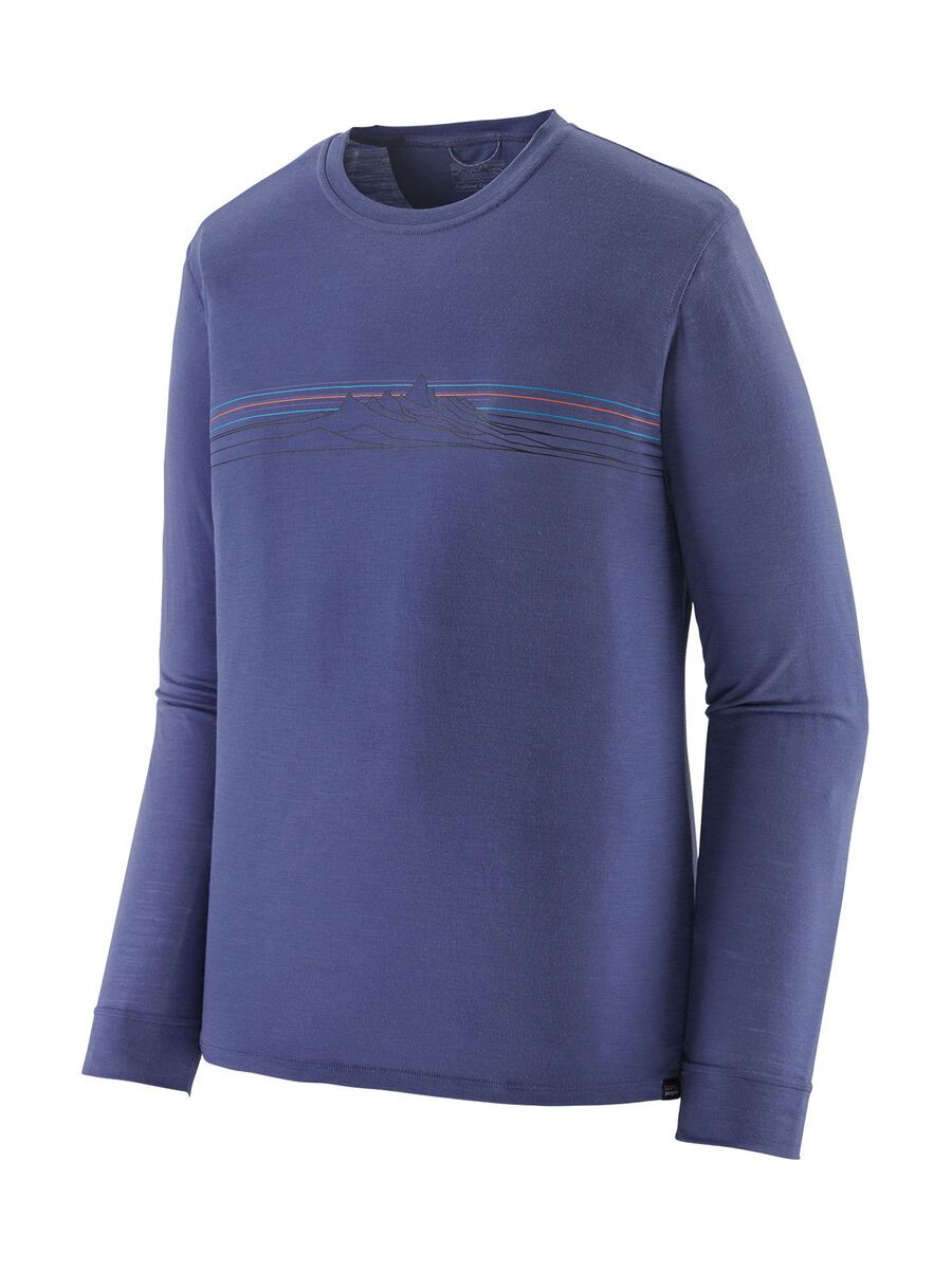Patagonia Men's Long-Sleeved Capilene Cool Merino Graphic Shirt, solstice purple - Bild 1