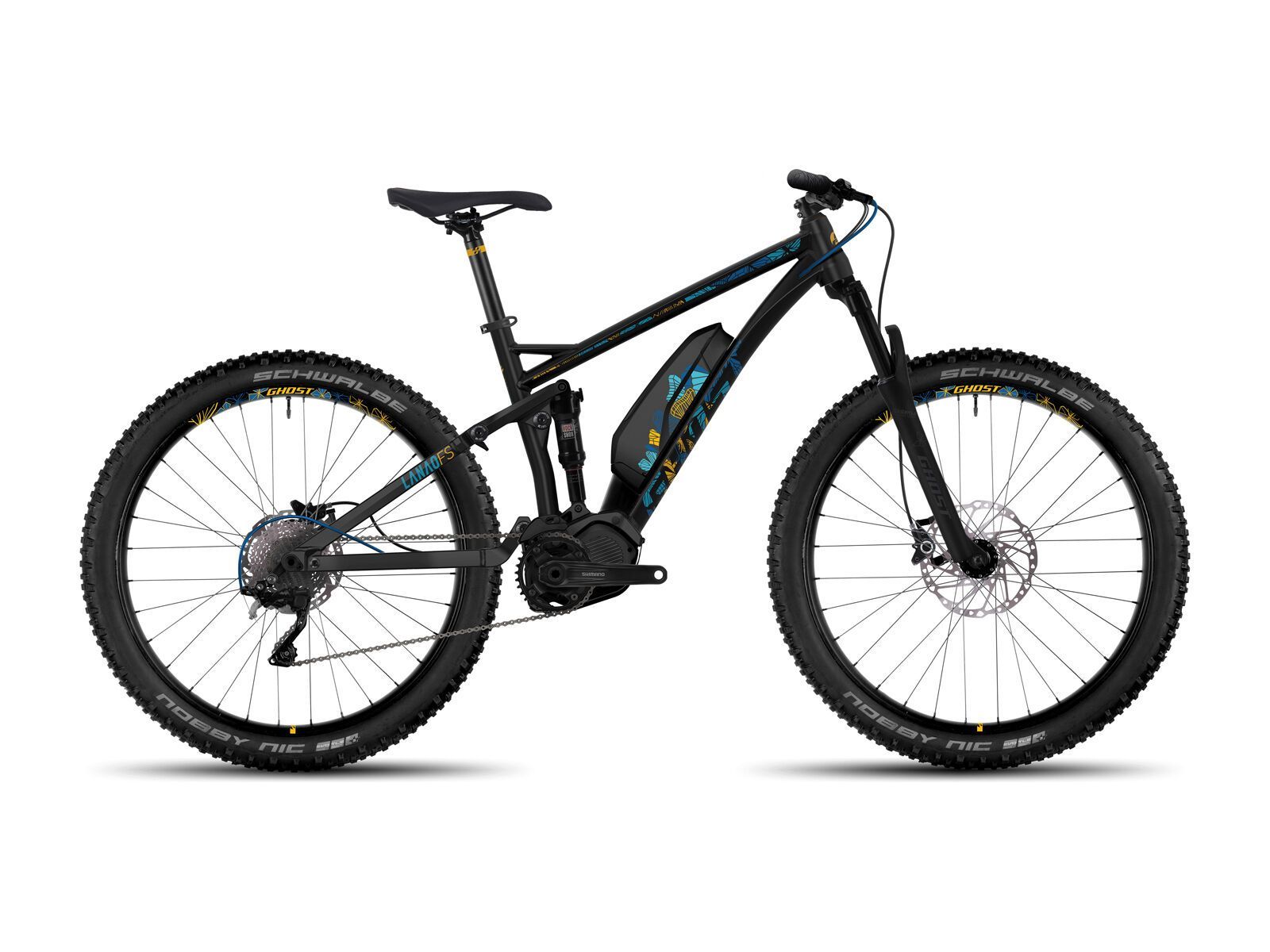 Ghost Hybride Lanao FS 4 AL, night black/arctic blue/amber yellow - Bild 1