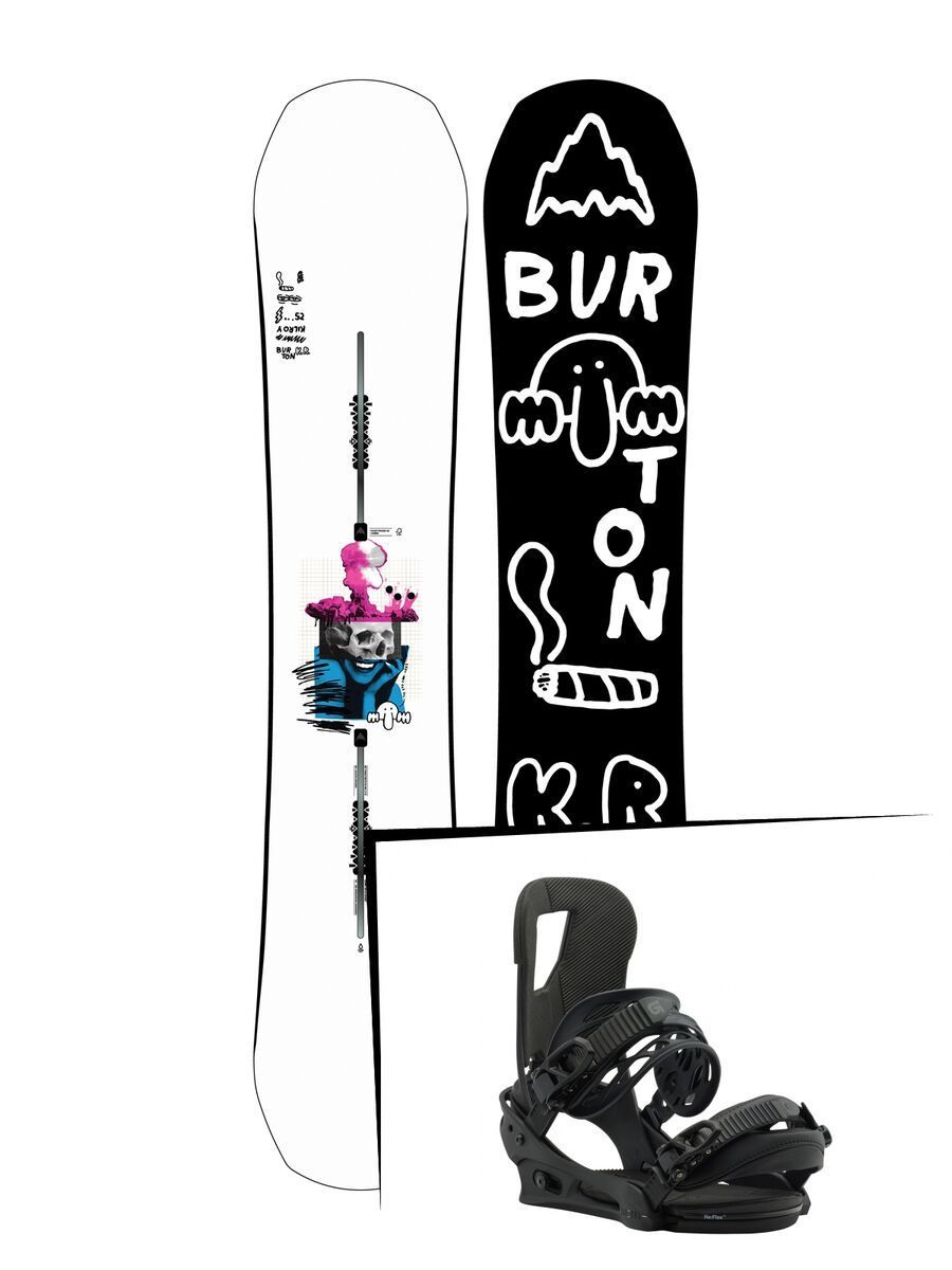 Set: Burton Kilroy Process 2019 + Burton Cartel black matte - Bild 1