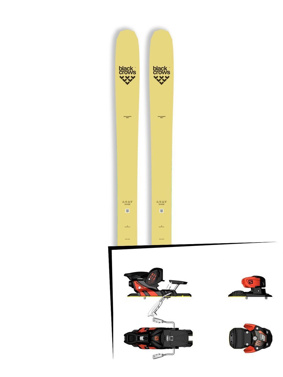 Set: Black Crows Anima Freebird 2018 + Salomon Warden MNC 13 white/black/orange - Bild 1
