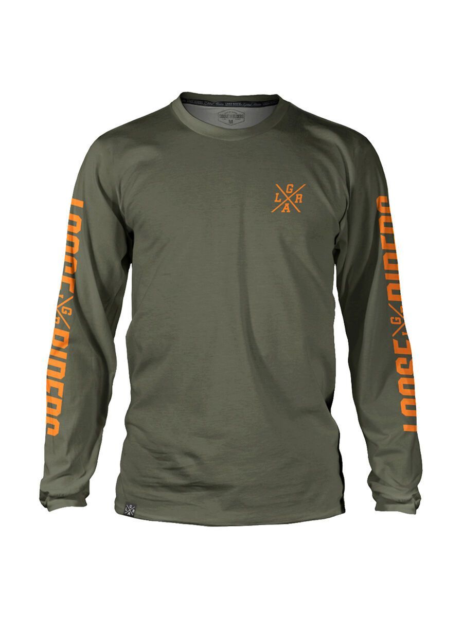 Loose Riders Sender Longsleeve Jersey, olive - Bild 1